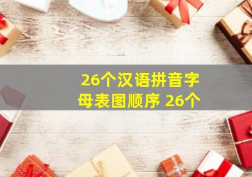 26个汉语拼音字母表图顺序 26个